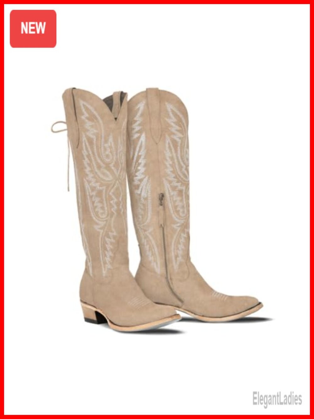 Women's Over the Knee Cowboy Boots Suede Block Heel Western